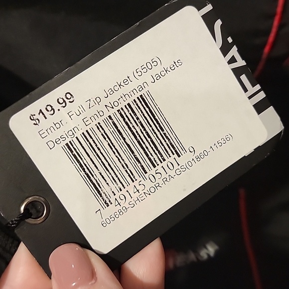 NWT I East‎ Jacksonville North Carolina Red And Black Windbreaker Jacket Large - Picture 5 of 8